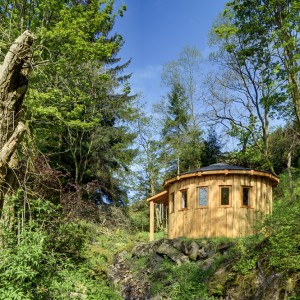rotunda living eco garden room pod surrounded by trees