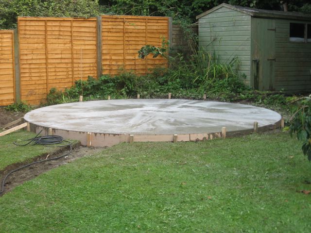 round foundations for garden buildings garden-office